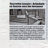 article Artecbois Nice Matin 2010